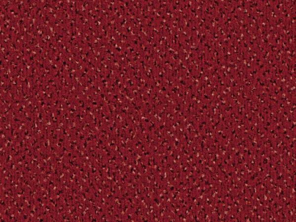 „Nahaufnahme des Vorwerk Alexis Teppichbodens in Rot – samtige Velours-Oberfläche mit dichter Struktur“